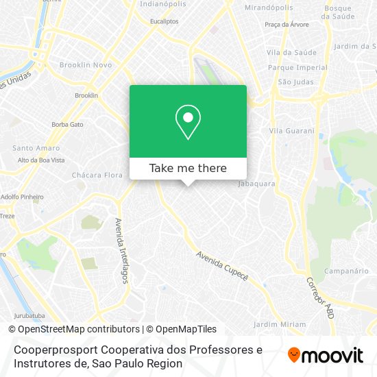 Mapa Cooperprosport Cooperativa dos Professores e Instrutores de