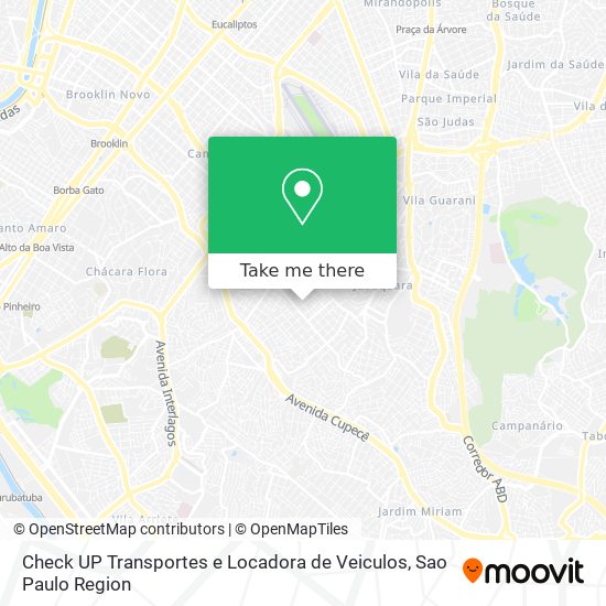 Mapa Check UP Transportes e Locadora de Veiculos