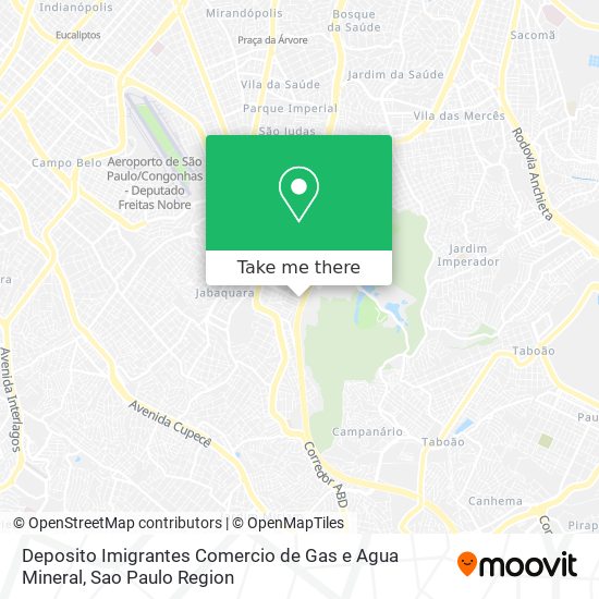 Deposito Imigrantes Comercio de Gas e Agua Mineral map