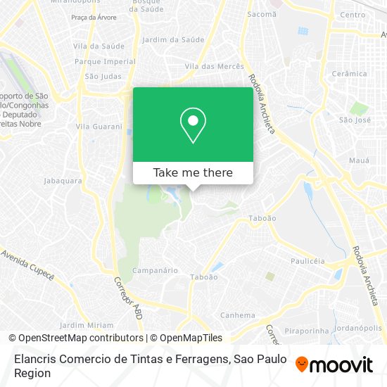 Elancris Comercio de Tintas e Ferragens map