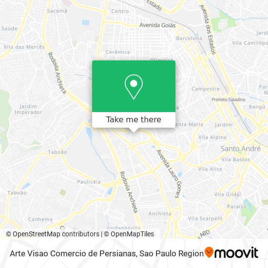 Arte Visao Comercio de Persianas map