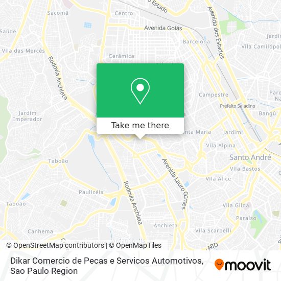 Dikar Comercio de Pecas e Servicos Automotivos map