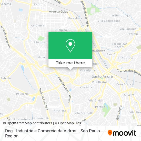 Deg - Industria e Comercio de Vidros - map