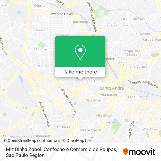 Miz Binha Zoboli Confecao e Comercio de Roupas map