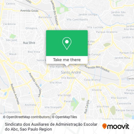 Sindicato dos Auxiliares de Administração Escolar do Abc map