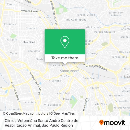 Clínica Veterinária Santo André Centro de Reabilitação Animal map