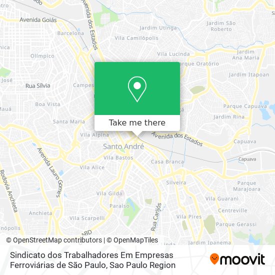 Sindicato dos Trabalhadores Em Empresas Ferroviárias de São Paulo map