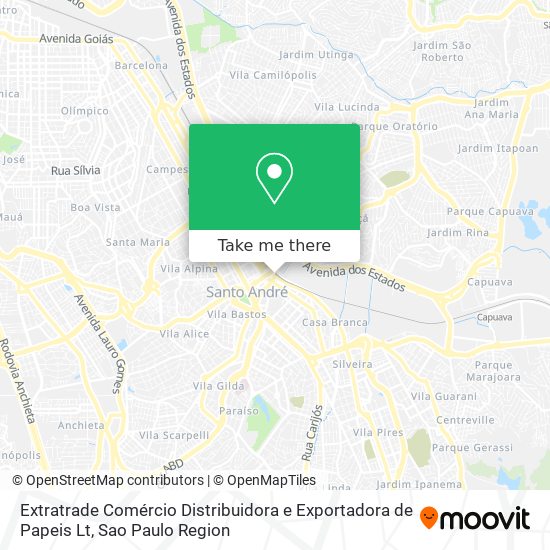 Mapa Extratrade Comércio Distribuidora e Exportadora de Papeis Lt