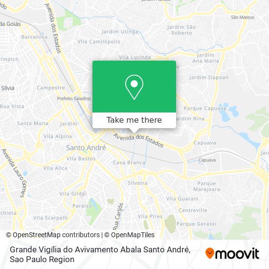 Grande Vigília do Avivamento Abala Santo André map