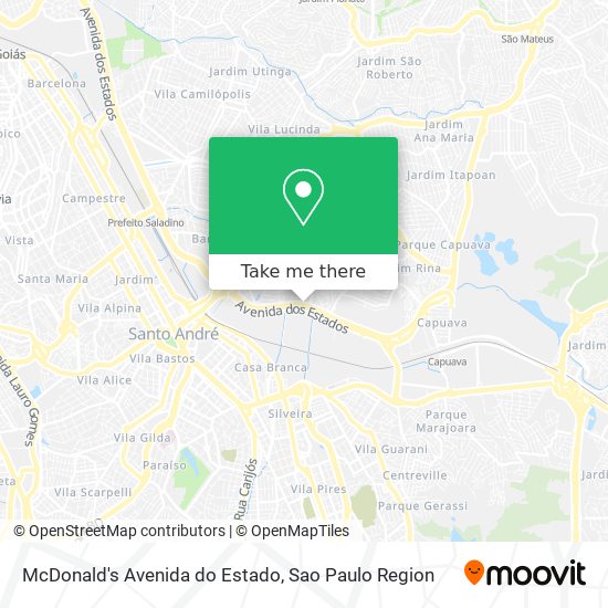 Mapa McDonald's Avenida do Estado
