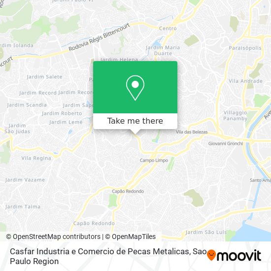 Casfar Industria e Comercio de Pecas Metalicas map