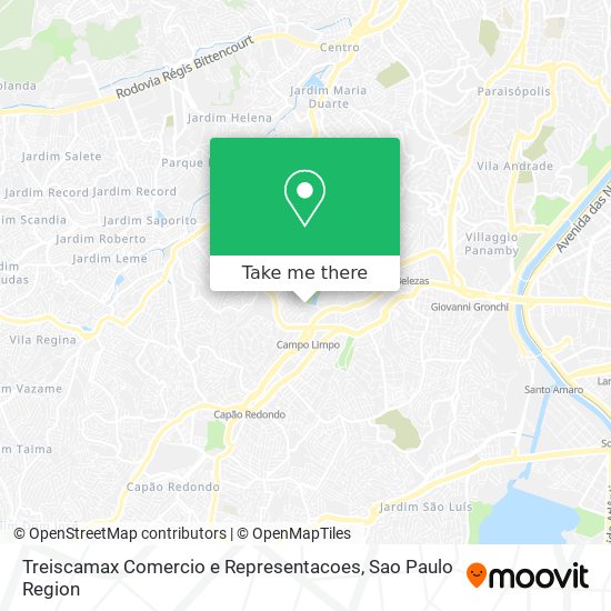 Mapa Treiscamax Comercio e Representacoes