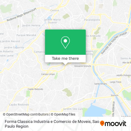 Mapa Forma Classica Industria e Comercio de Moveis