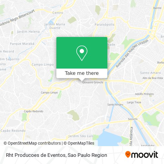 Mapa Rht Producoes de Eventos