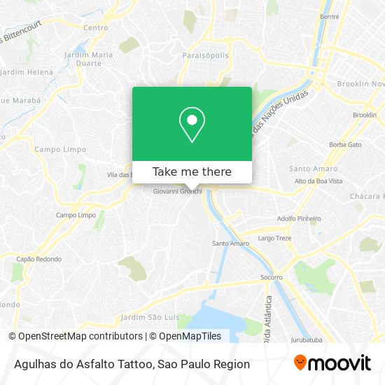 Agulhas do Asfalto Tattoo map