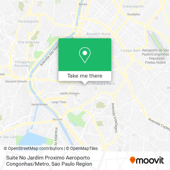 Mapa Suite No Jardim Proximo Aeroporto Congonhas / Metro