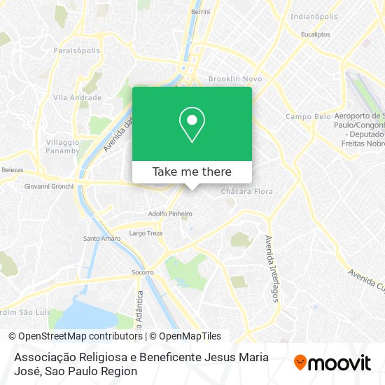 Mapa Associação Religiosa e Beneficente Jesus Maria José