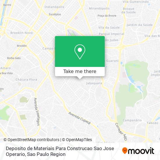 Mapa Deposito de Materiais Para Construcao Sao Jose Operario