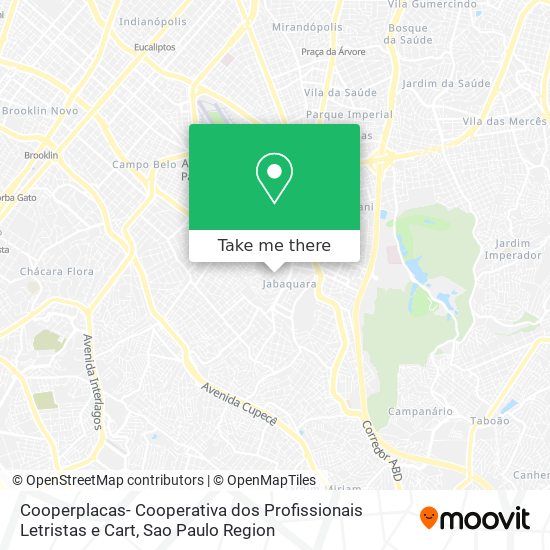 Mapa Cooperplacas- Cooperativa dos Profissionais Letristas e Cart