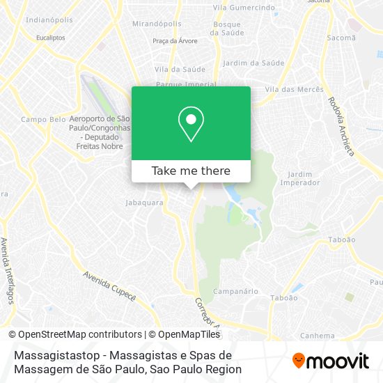 Massagistastop - Massagistas e Spas de Massagem de São Paulo map