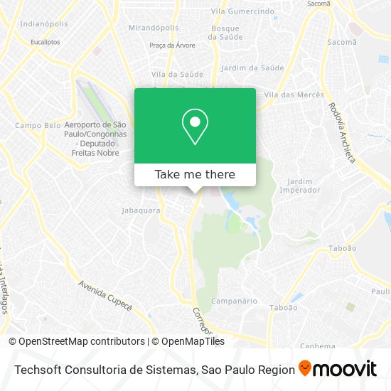 Mapa Techsoft Consultoria de Sistemas