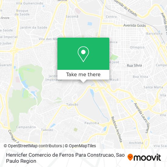 Henricfer Comercio de Ferros Para Construcao map