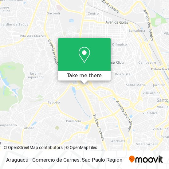 Araguacu - Comercio de Carnes map