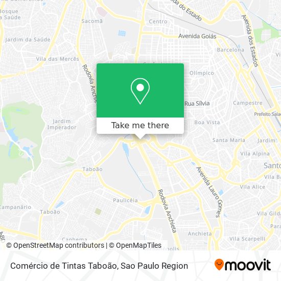 Comércio de Tintas Taboão map