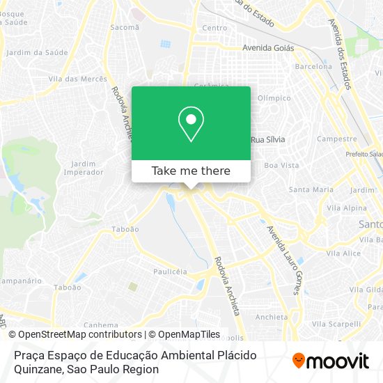 Mapa Praça Espaço de Educação Ambiental Plácido Quinzane