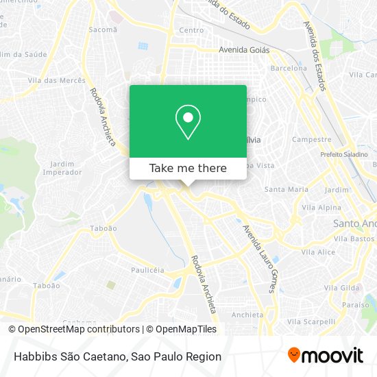 Mapa Habbibs São Caetano