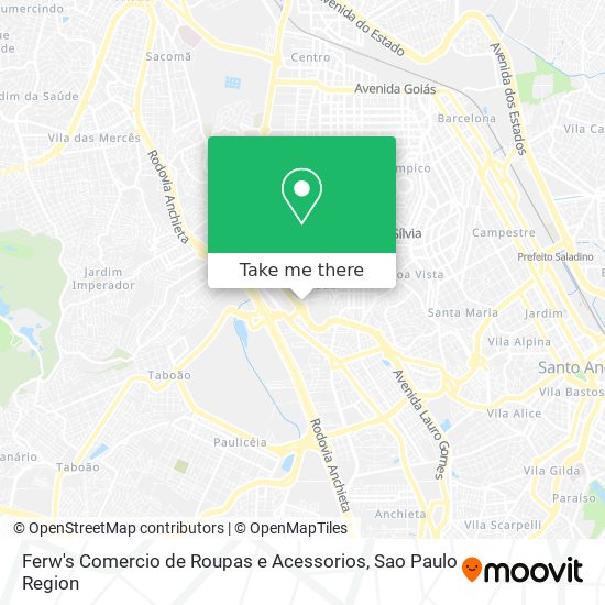 Mapa Ferw's Comercio de Roupas e Acessorios