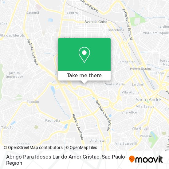 Abrigo Para Idosos Lar do Amor Cristao map