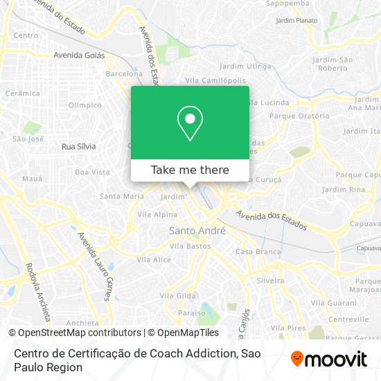 Centro de Certificação de Coach Addiction map