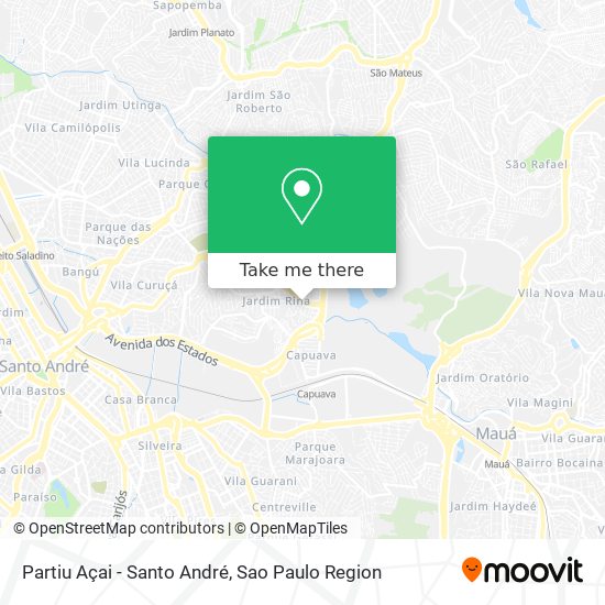 Partiu Açai - Santo André map