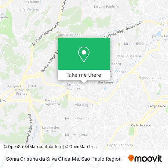 Sônia Cristina da Silva Ótica-Me map