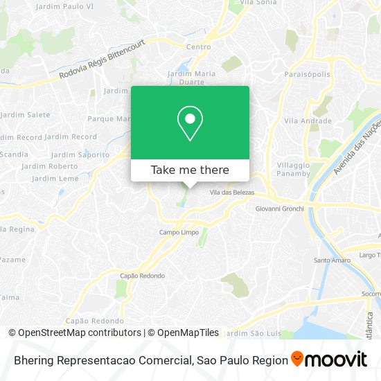 Bhering Representacao Comercial map
