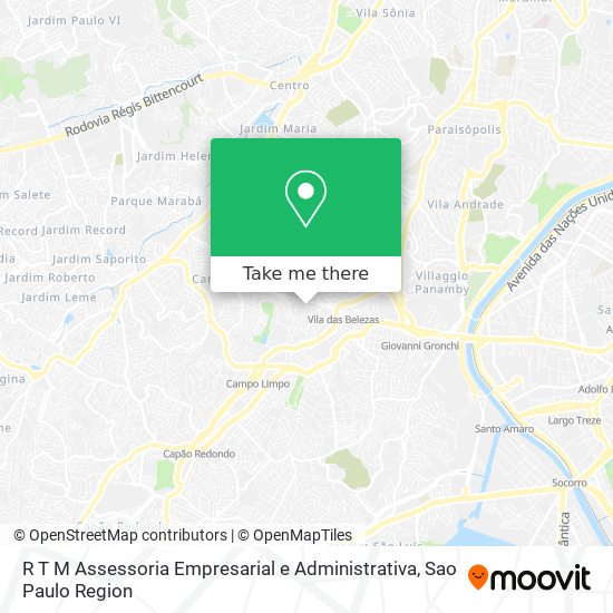 Mapa R T M Assessoria Empresarial e Administrativa