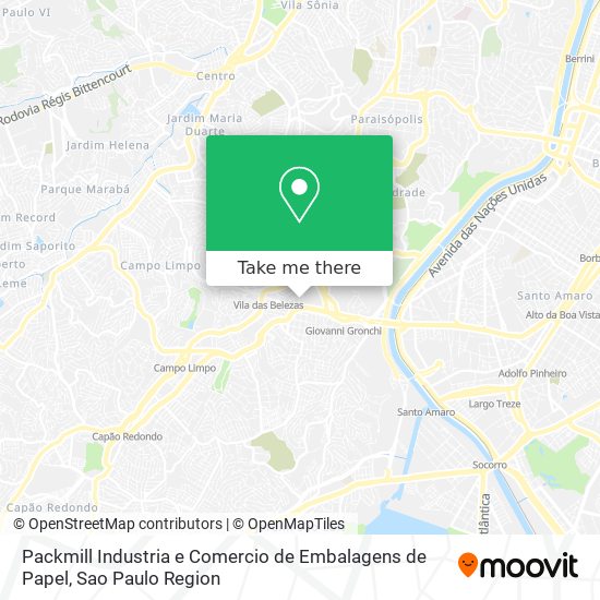 Packmill Industria e Comercio de Embalagens de Papel map