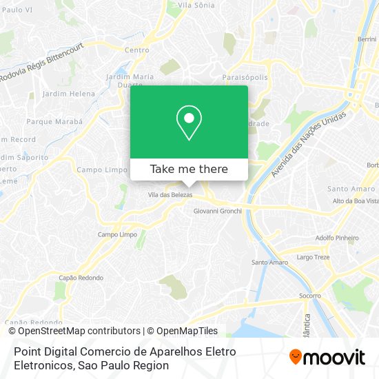 Point Digital Comercio de Aparelhos Eletro Eletronicos map