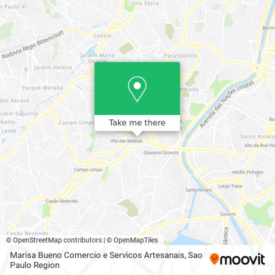 Mapa Marisa Bueno Comercio e Servicos Artesanais