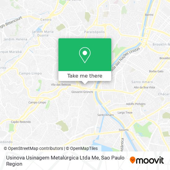Usinova Usinagem Metalúrgica Ltda Me map