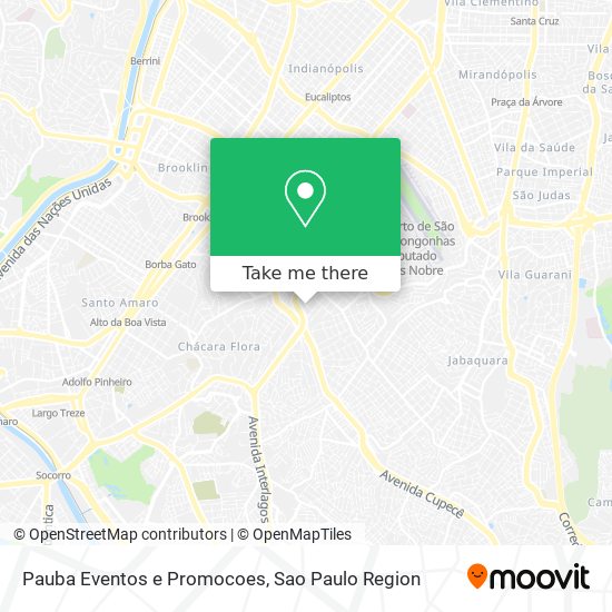 Pauba Eventos e Promocoes map