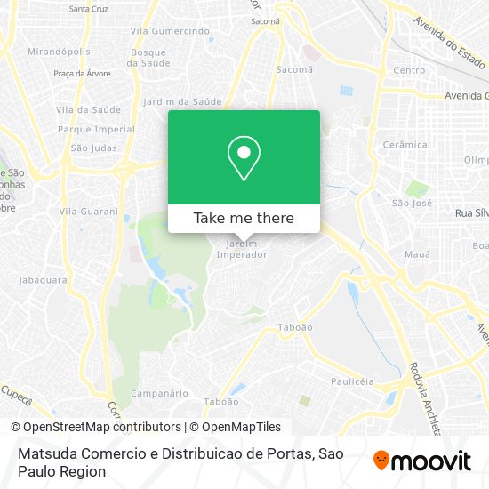 Mapa Matsuda Comercio e Distribuicao de Portas