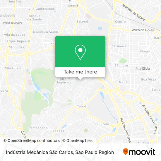 Mapa Indústria Mecânica São Carlos