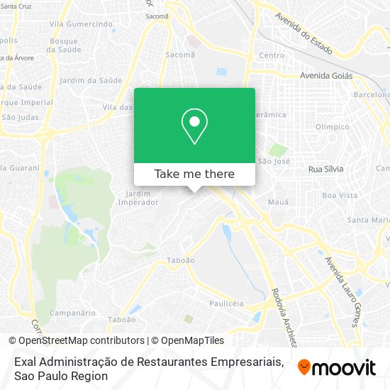 Mapa Exal Administração de Restaurantes Empresariais