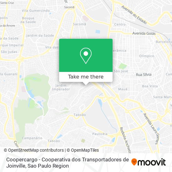 Mapa Coopercargo - Cooperativa dos Transportadores de Joinville