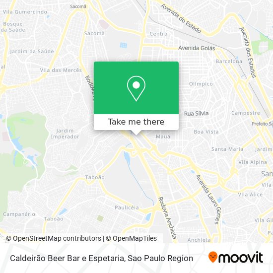 Mapa Caldeirão Beer Bar e Espetaria