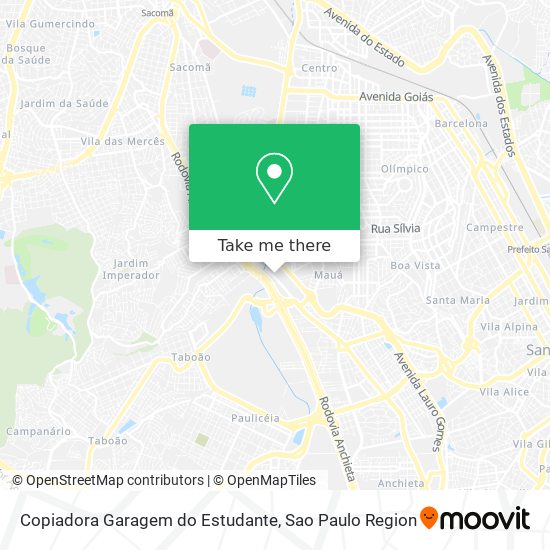 Mapa Copiadora Garagem do Estudante