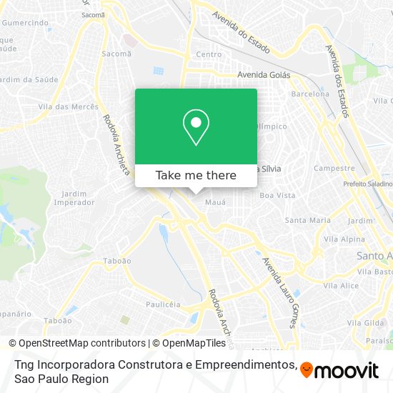 Mapa Tng Incorporadora Construtora e Empreendimentos