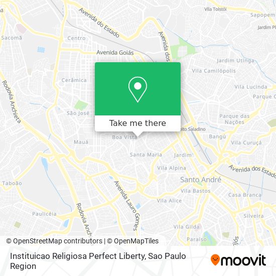 Mapa Instituicao Religiosa Perfect Liberty